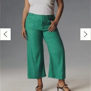 Maeve Vibrant Green Colette Crop Pants